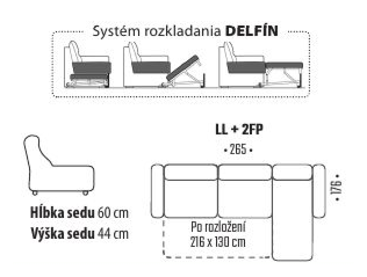 Rozmery a perokresba produktu Gabo