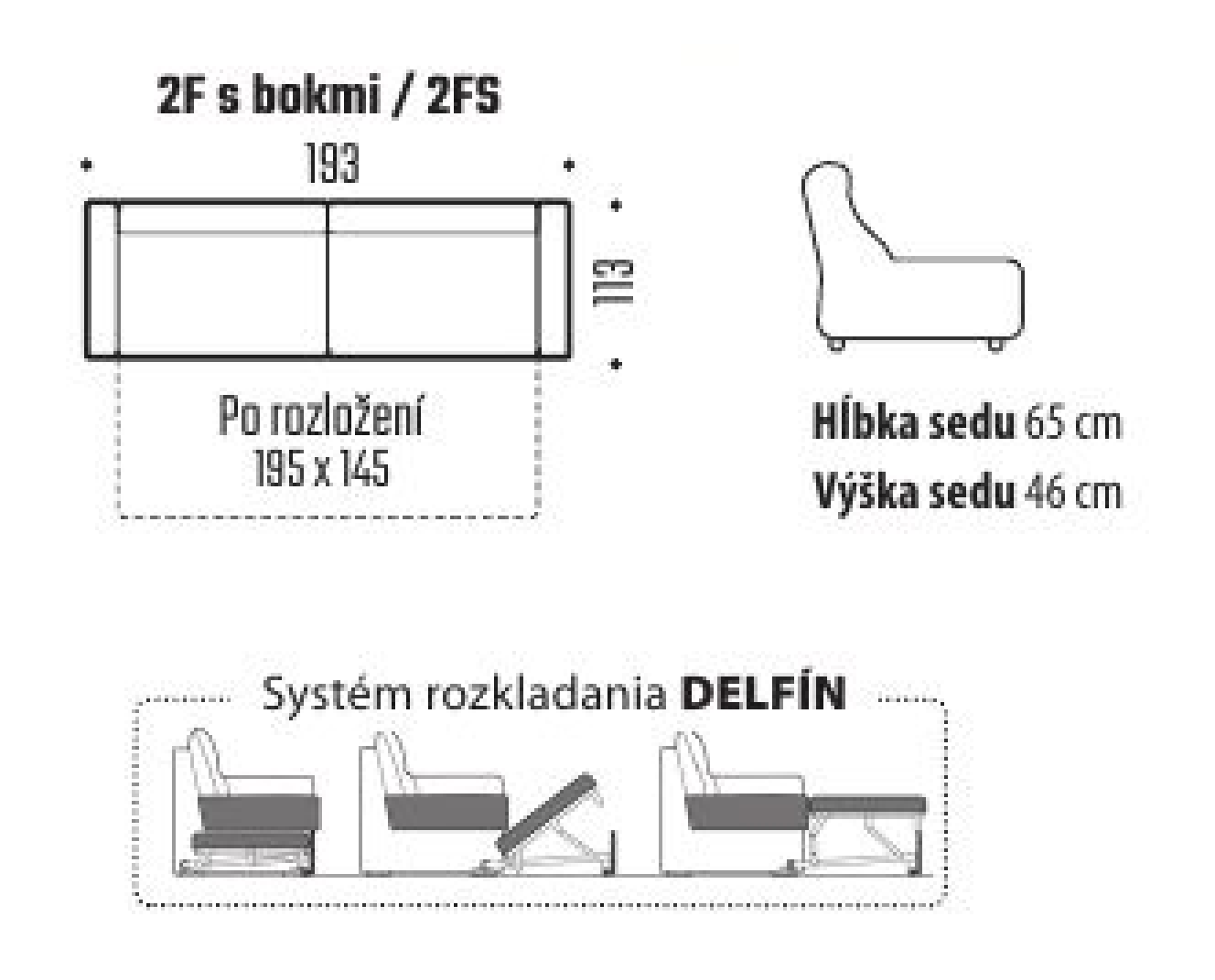 Rozmery a perokresba produktu Loris