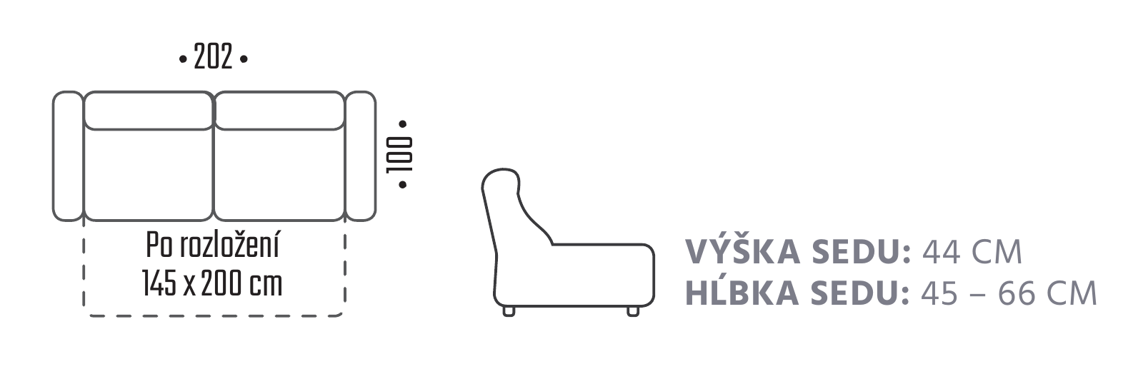 Rozmery a perokresba produktu Vratko